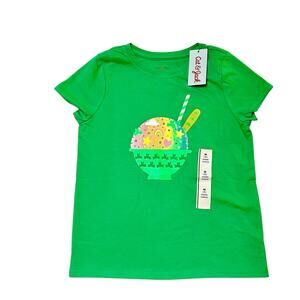 NWT Cat & Jack St Patrick’s Day Rainbow Shaved Ice Graphic Tee Size 8